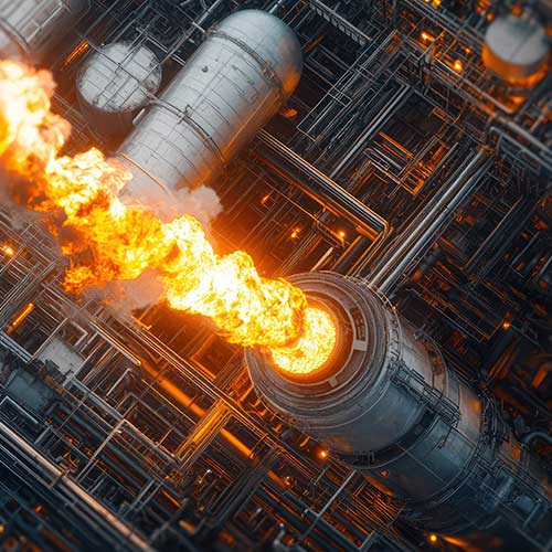 Explosion detection system for industrial process safety